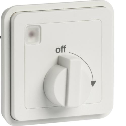 Photo cubyko Minuterie bouton rotatif associable blanc IP55 | Ref : WNA009B