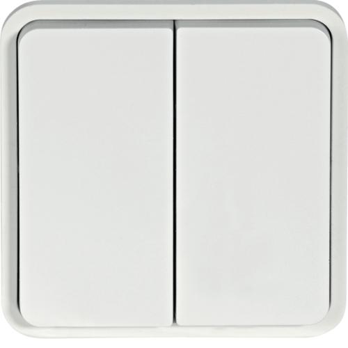 Photo cubyko Double inter VV  associable blanc IP55 | Ref : WNA040B