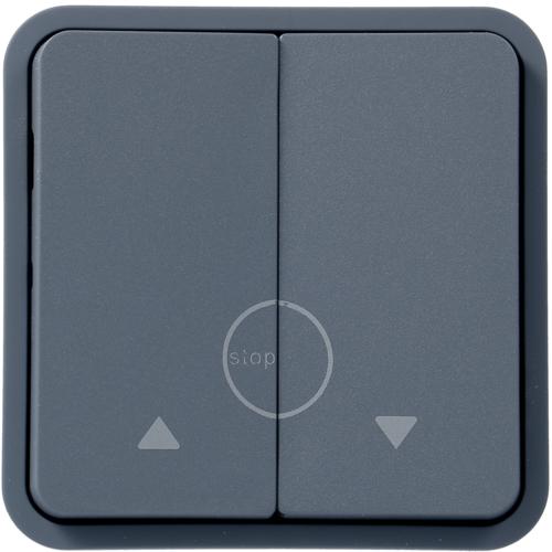 Photo cubyko Poussoir volet-roulant associable gris IP55 | Ref : WNA301