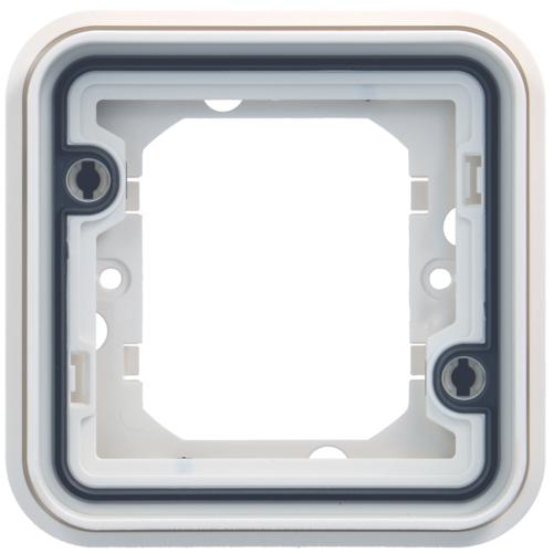 Photo cubyko Support d'encastrement simple associable blanc IP55 | Ref : WNA401B