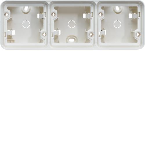 Photo cubyko Bote triple horizontale vide associable blanc IP55 | Ref : WNA683B