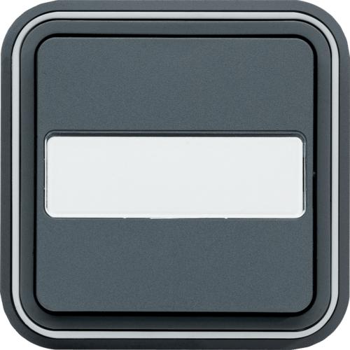 Photo cubyko Poussoir porte-tiquette 1F encastr gris IP55 | Ref : WNE025