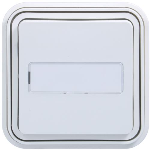 Photo cubyko Poussoir porte-tiquette 1F encastr blanc IP55 | Ref : WNE025B