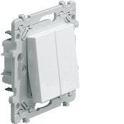 Vignette 2 produit essensya double interrupteur va-et-vient 10A. 2 boutons. finition pure | Ref : WE040