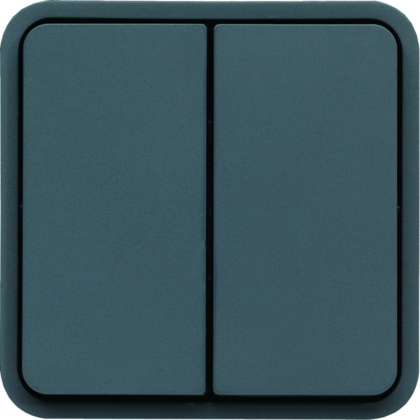 Vignette 2 produit cubyko Double poussoir 1O/1F associable gris IP55 | Ref : WNA044