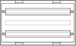 Vignette 3 produit Ref : UD22B6 | Unit� �quipement univers  l500 h300 avec goulotte c�blage 2rang�es 2x24 mod