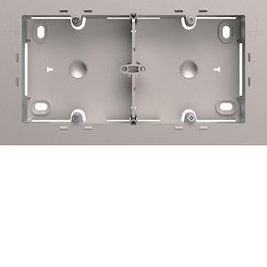 HAGER Boite saillie double gallery titane WXA682T
