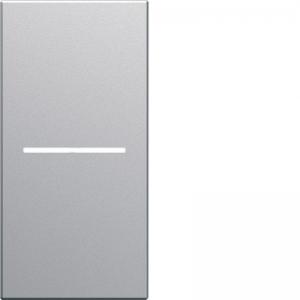 HAGER Enjoliveur interrupteur a voyant gallery 1 module titane WXD011T