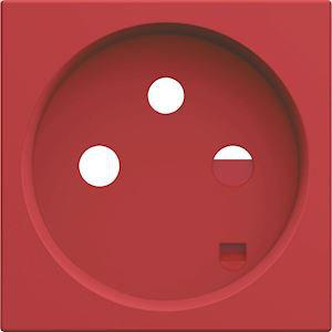 HAGER Enjoliveur prise de courant 2p+t gallery  detrompage rouge WXD104R