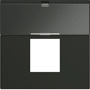 HAGER Enjoliveur prise rj45 gallery avec porte-tiquette 2 modules night WXD206N