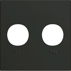 HAGER Enjoliveur prise tv+fm gallery 2 modules night WXD253N