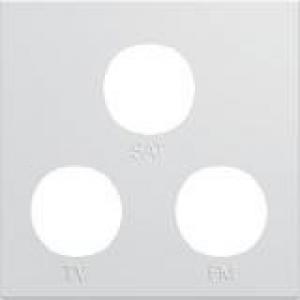 HAGER Enjoliveur prise tv+fm+sat gallery 2 modules pure WXD256B