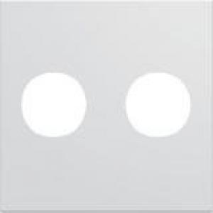 HAGER Enjoliveur prise double f gallery 2 modules pure WXD259B