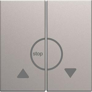 HAGER Enjoliveur bouton-poussoir volet roulant gallery titane WXD301T