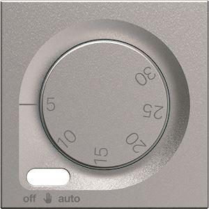 HAGER Enjoliveur thermostat fil pilote gallery titane WXD316T