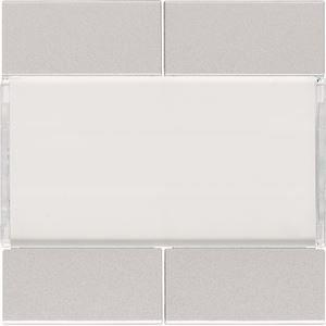 HAGER Enjoliveur 4 boutons poussoirs knx gallery titane WXE304T
