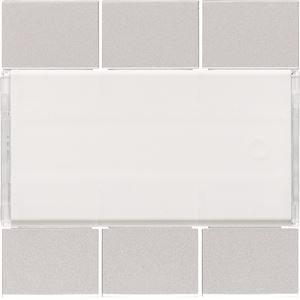 HAGER Enjoliveur 6 boutons poussoirs knx gallery titane WXE306T