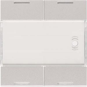 HAGER Enjoliveur 4 boutons poussoirs knx gallery led titane WXE314T