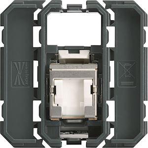 HAGER Prise rj45 gallery cat.6 stp 2 modules inclin a 45 WXF232