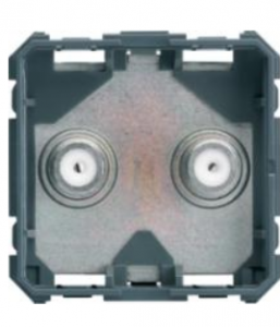 HAGER Prise  tv + fm gallery double type f 2 modules WXF259