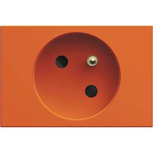 HAGER Prise de courant speciale goulotte gallery 2p+t 16a orange WXF421E