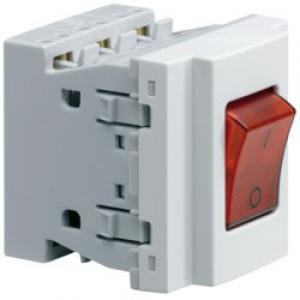 HAGER Interrupteur 16ax pour multi-prises gallery 2p+t titane WXF436T