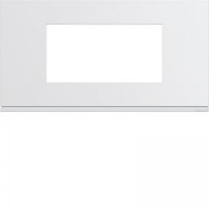 HAGER Plaque gallery plastique inject 4 modules entraxe 71mm pure WXP0004
