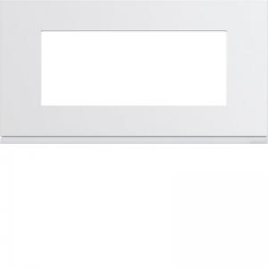 HAGER Plaque gallery plastique inject 5 modules entraxe 71mm pure WXP0005