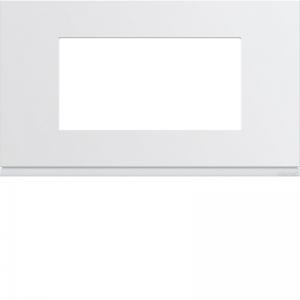 HAGER Plaque gallery plastique inject 4 modules entraxe 57mm pure WXP0034