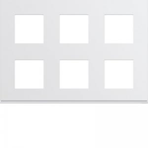 HAGER Plaque gallery plastique inject 2x3x2 modules pure WXP0086
