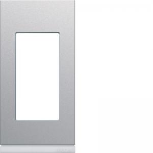 HAGER Plaque gallery plastique peint 1 module titane WXP0101