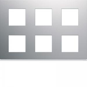 HAGER Plaque gallery plastique peint 2x3x2 modules titane WXP0186