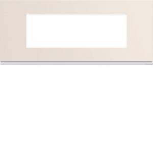 HAGER Plaque gallery plastique peint 6 modules entraxe 57mm dune WXP0306