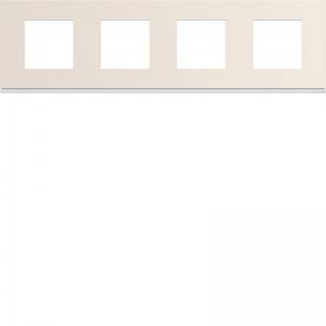 HAGER Plaque galleryplastique peint 4 postes horizontale 71mm dune WXP0314
