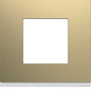 HAGER Plaque gallery plastique peint 1 poste champagne WXP0402