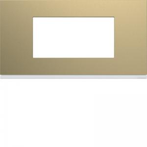 HAGER Plaque gallery plastique peint 4 modules entraxe 71mm champagne WXP0404