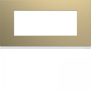 HAGER Plaque gallery plastique peint 5 modules entraxe 71mm champagne WXP0405