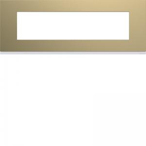 HAGER Plaque gallery plastique peint 8 modules entraxe 71mm champagne WXP0408