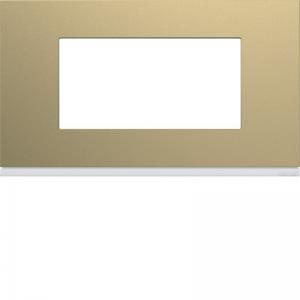 HAGER Plaque gallery plastique peint 4 modules entraxe 57mm champagne WXP0434