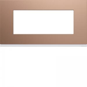 HAGER Plaque gallery plastique peint 5 modules entraxe 71mm ros WXP0505