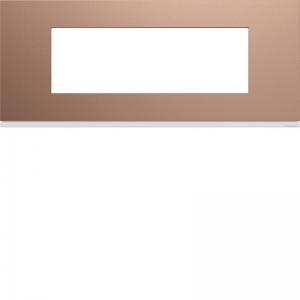 HAGER Plaque gallery plastique peint 6 modules entraxe 57mm ros WXP0506