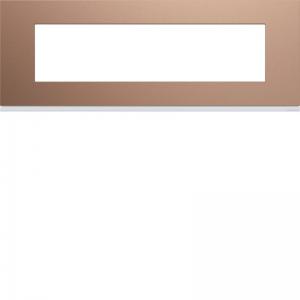 HAGER Plaque gallery plastique peint 8 modules entraxe 71mm ros WXP0508