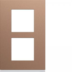HAGER Plaque gallery plastique peint 2 postes verticale 57mm ros WXP0522