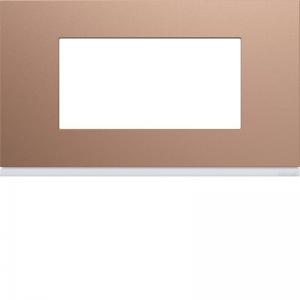HAGER Plaque gallery plastique peint 4 modules entraxe 57mm ros WXP0534