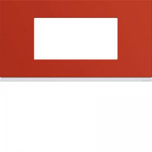 HAGER Plaque galleryplastique peint 4 modules entraxe 71mm eglantine WXP0604