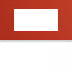 HAGER Plaque gallery plastique peint 4 modules entraxe 57mm eglantine WXP0634