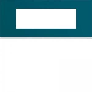 HAGER Plaque gallery plastique peint 6 modules entraxe 57mm peacock WXP0806