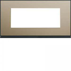 HAGER Plaque gallery 5 modules entraxe 71mm placage bronze WXP2205