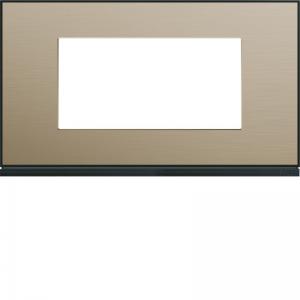 HAGER Plaque gallery 4 modules entraxe 57mm placage bronze WXP2234