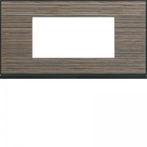 HAGER Plaque gallery 4 modules entraxe 71mm pecan WXP2404